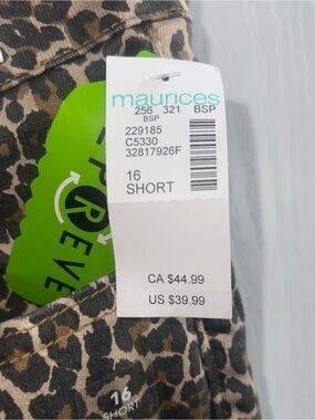Maurices Leopard Print Pants in Brown and Black